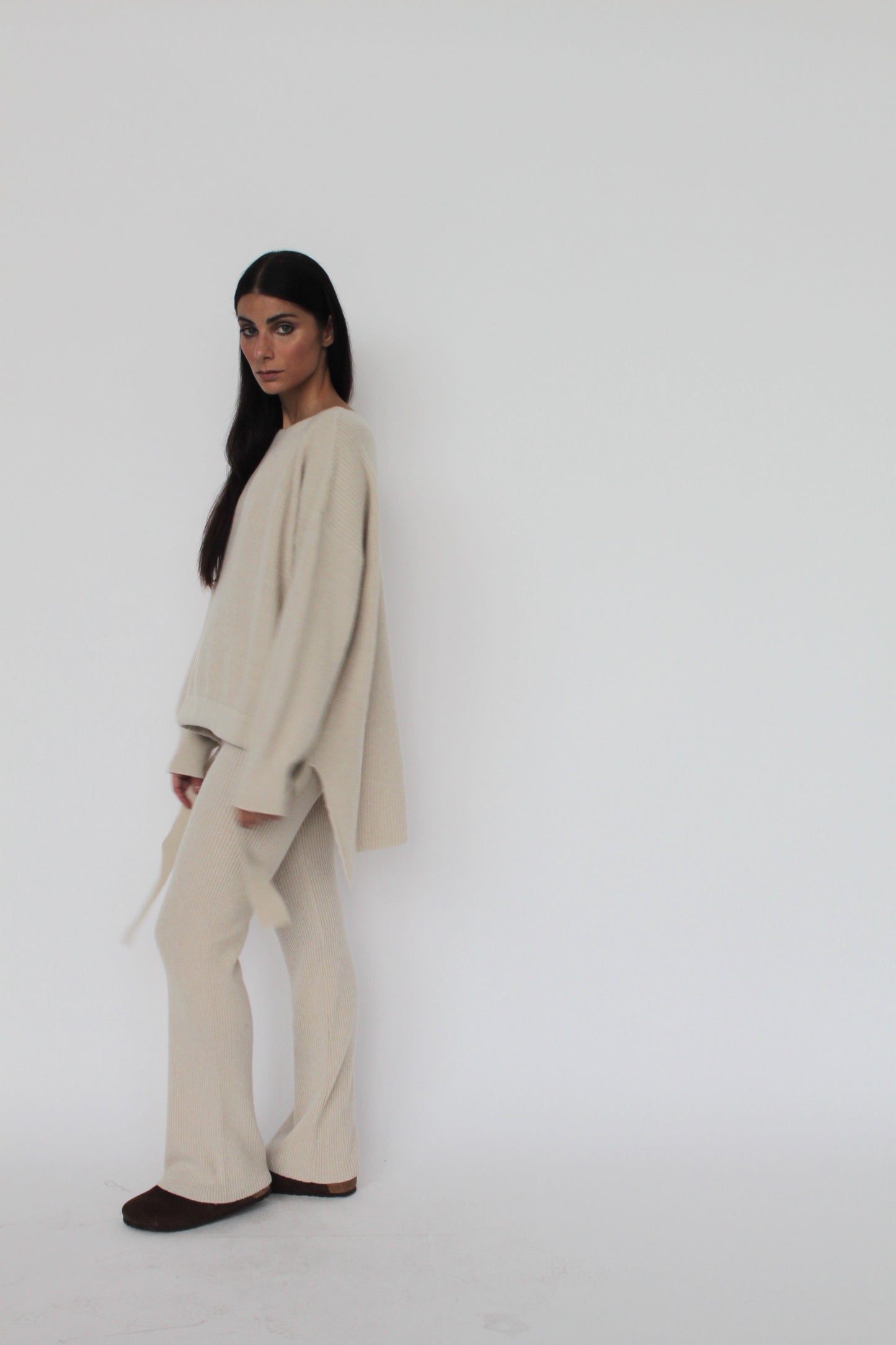 Angela Cashmere-Blend Knit Trousers