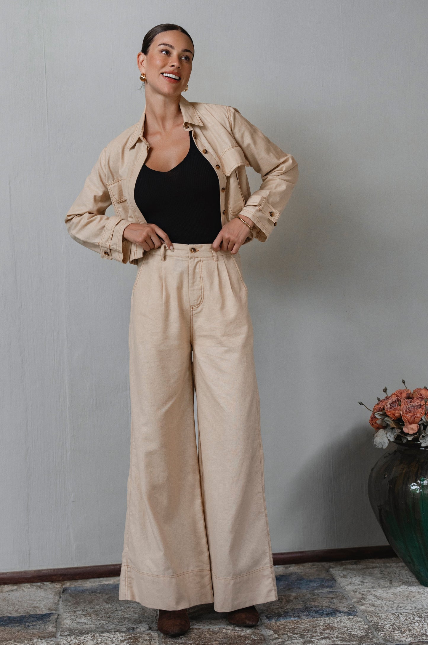 Orion Wide-Leg Linen Trousers