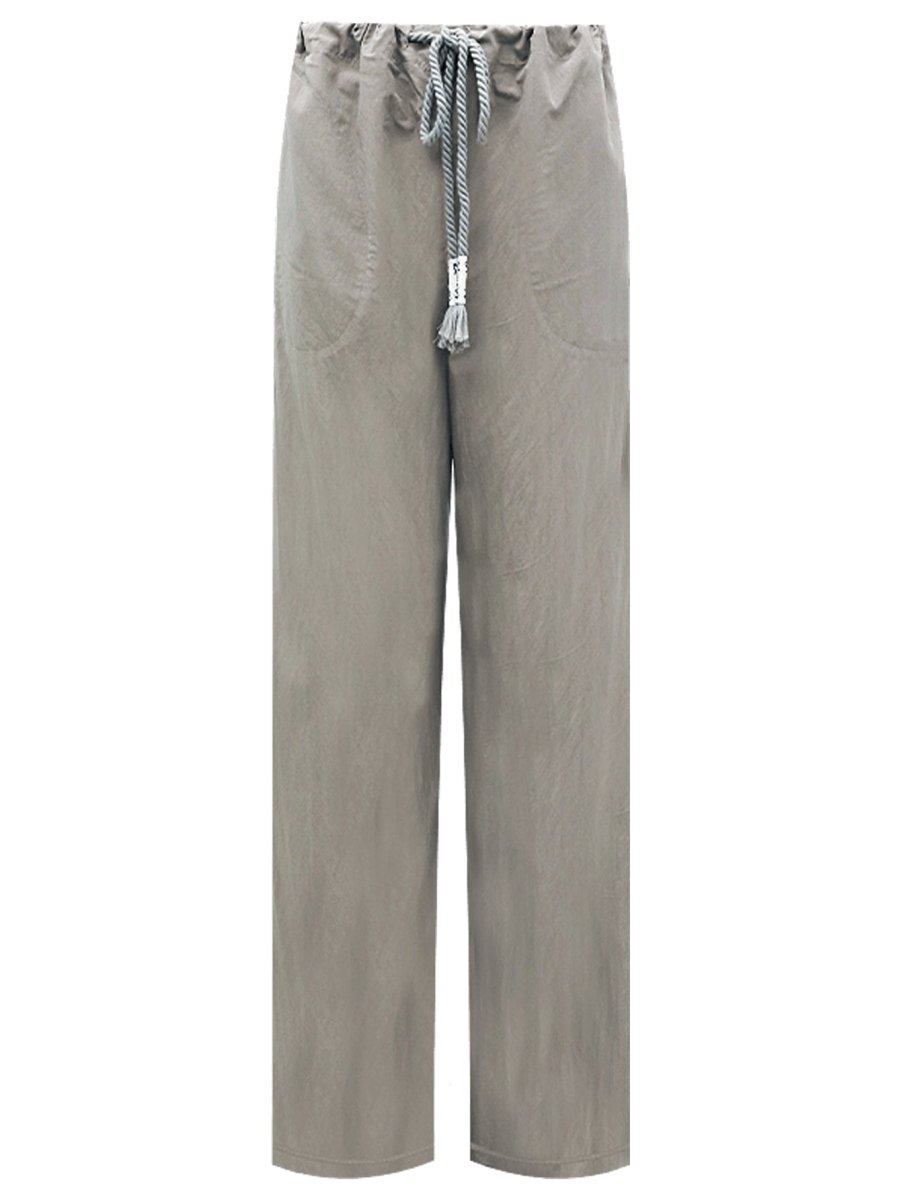 Drawstring Straight-Leg Lounge Pants