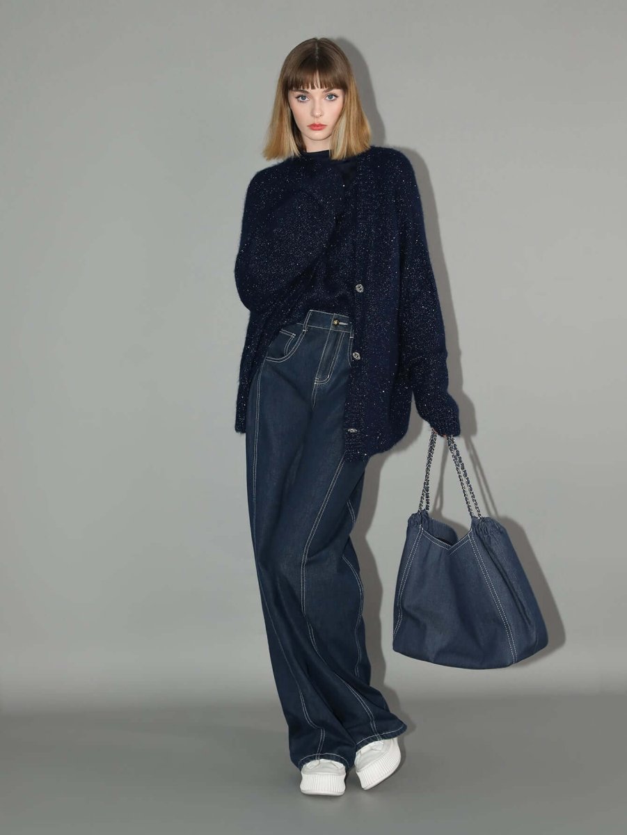 Vintage High-Waisted Wide-Leg Jeans