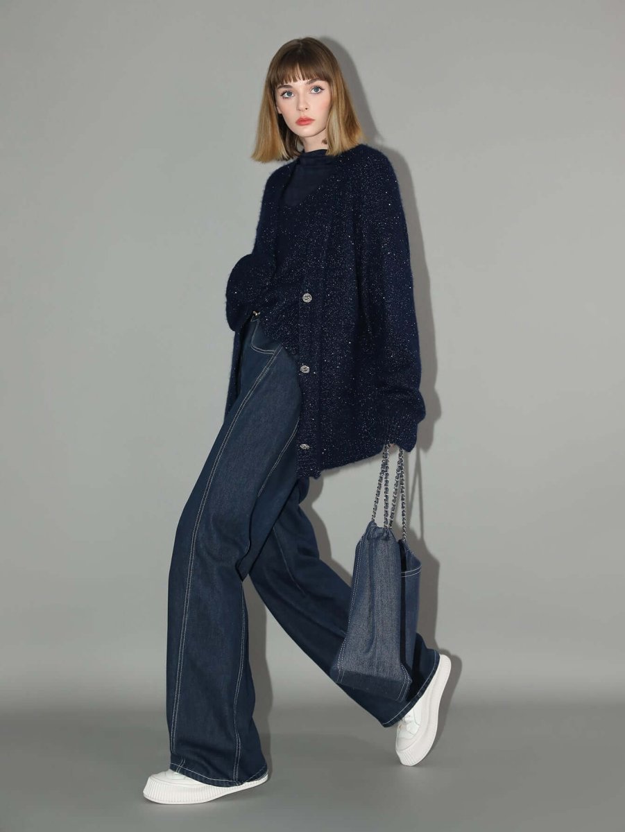 Vintage High-Waisted Wide-Leg Jeans